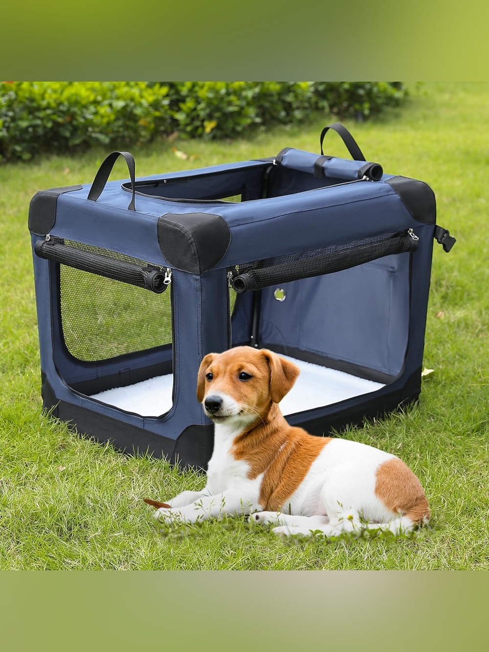 Portable Blue Soft-Sided Dog Crate LARGE SIZE 😍🐾❗️💙 NAVY BLUE